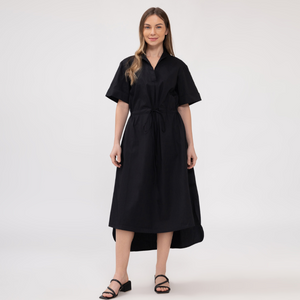 Drawstring Shirt Dress - image