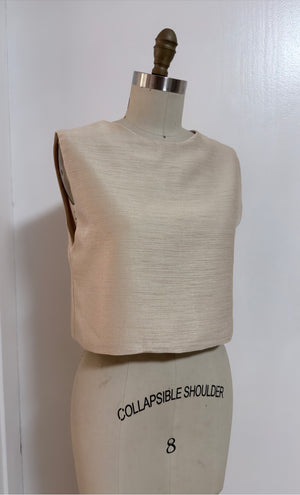Open Back Top in Light Gold Gazar - image