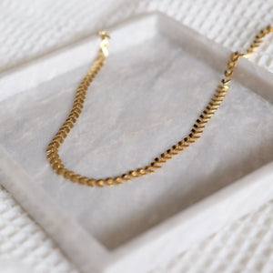 Olive Leaf Chain Necklace - image