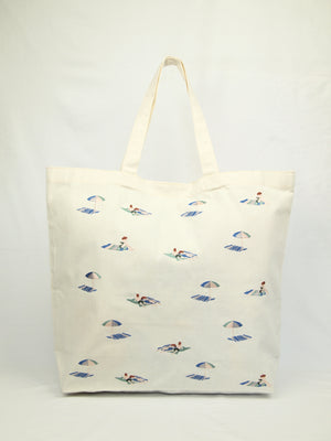 Beach on Natural Canvas Shopping Tote - image
