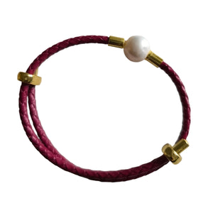 PEARL IN LEATHER BRACEELET 6 - image