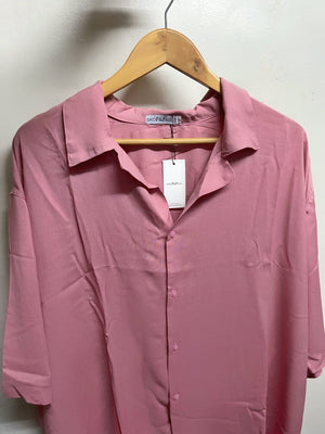 Cuban Shirt Plain Pink - image