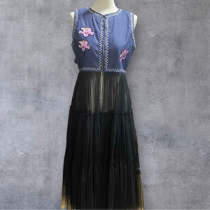 Denim Tulle Dress - image