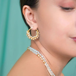 Perla Oro Midi Hoops - image