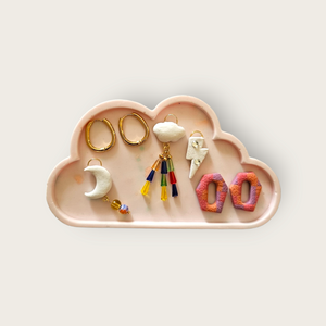 Happy Skies Clay Earrings and Jesmonite Tray Set - image