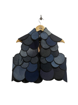 Denim Croptop Bilog - image