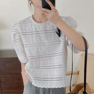 Evelyn Eyelet top