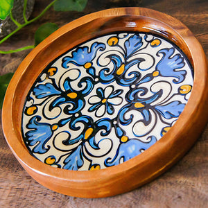 Hand Painted Pitcher and Trinket Trays - image
