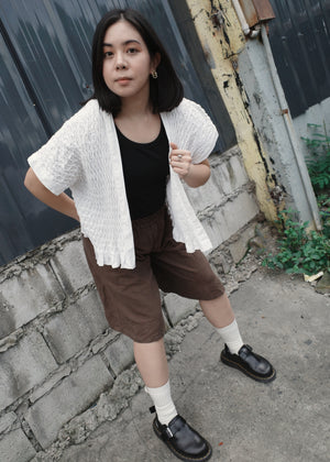 ruri kimono - stretch linen white - image