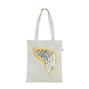 Paper Leather Tote RUNNING OUT OF TIME - image