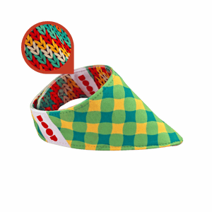 Reversible Pet Bandana - Waving and Colorful Stitch - image