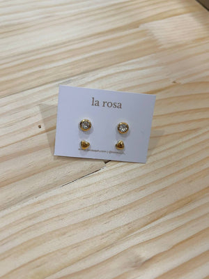 Round CZ Stud Set - image