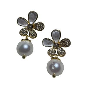 Round Drop Freshwater Pearl Earring 10 - image