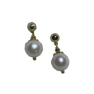 Round Drop Freshwater Pearl Earring 8 - image