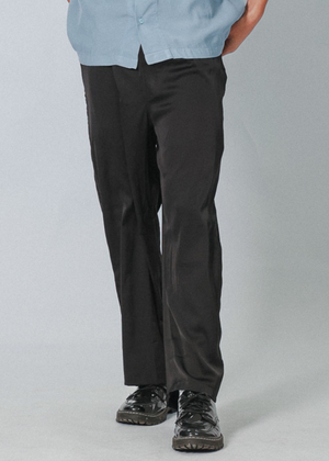 Lounge Satin Pants in Black - image