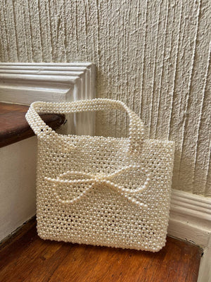 Kelly Ribbon Beaded Mini Tote Bag - image