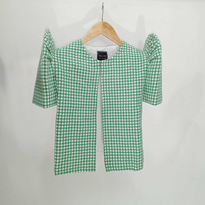 5012-GNW HOUNDSTOOTH BOLERO TERNO - image