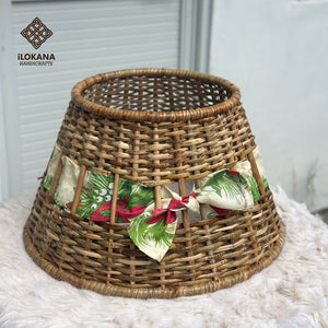 Rattan Christmas Tree Collar, Holiday Home Decoration Tree Skirt Tree Ring Tree Border - image