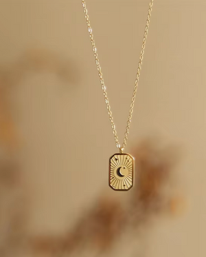 Star Moon Pendant Necklace - image