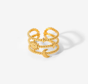 Mira Beaded Celestial Ring - image