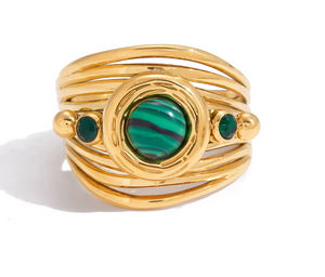 Eva Malachite Ring - image