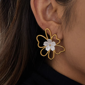 Joie Flower Outline Earrings - image