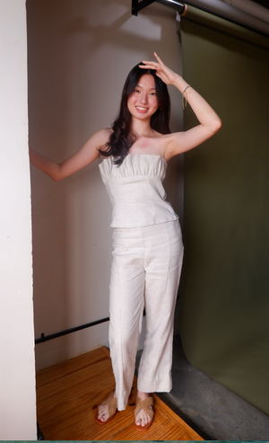 Coral Multi-Way Linen Top - image