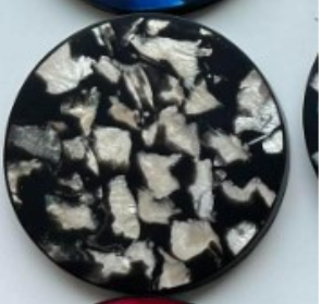 Round Black Capiz Coasters (Set of 4) - image