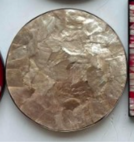 Round Gold Capiz Coasters (Set of 4) - image