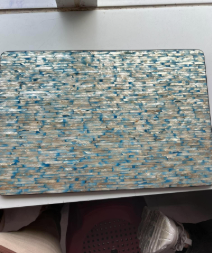 Blue Capiz Serving Tray - image