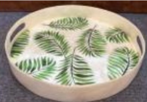 Round Capiz Tray - image