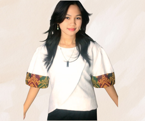 Silang lahi Blouse in white - image