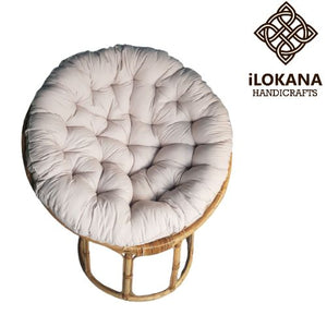 Nordic Rattan Papasan Chair with Cushion - image