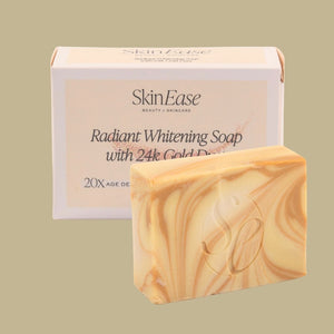 SkinEase Radiant Whitening Soap with 24K Gold Dust 130g - image
