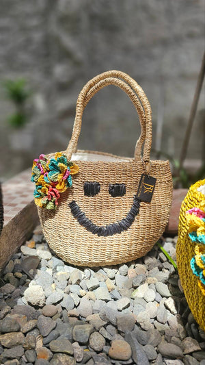 Smiley Abaca Tote - image
