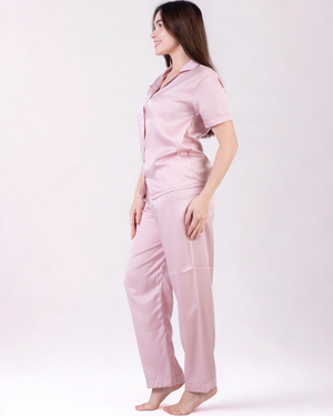 100% Organic Bamboo Lyocell Sleepwear Set for Women – Short Sleeve & Pants
