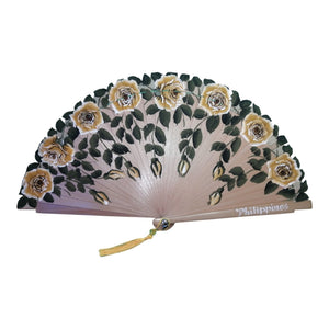 hand-painted Spanish wooden abanico-overcut - image