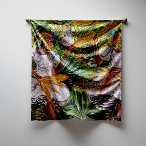 Sunflower Dance Harvest Silk Scarf - image