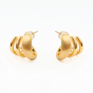 Allie hoop 18k gold plating - image