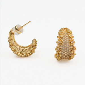 Chloe floral zircon earring - image