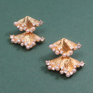 Garden Leave Earring Eco Brass 18k Gold Plating - image