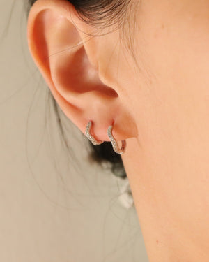 Grace Zircon Huggie 925Silver - image