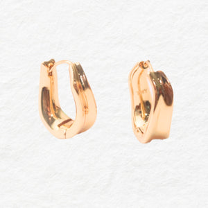 Hera hoop Eco Brass Gold Plating - image
