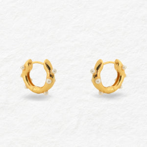 Hula Pearl Hoop 18k Gold Plating - image