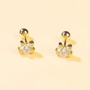 Kitty 925silver stud - image