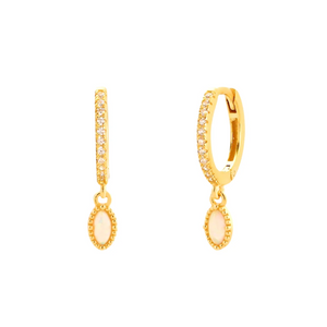 Lily Opal Huggie 14k Gold Vermeil (G) - image
