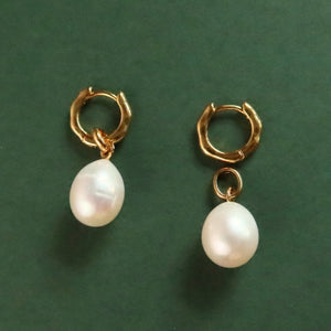 Lisa Pearl Hoop 18k Gold Plating - image