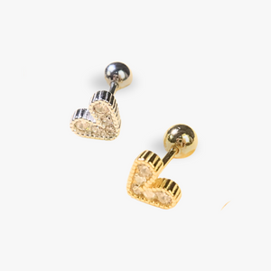 TWY Heart Zircon Stud - image