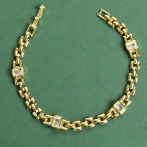 Watch Chain Cubic Zircon Bracelet - image
