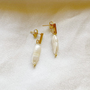 Tahlia baroque pearl earrings - image